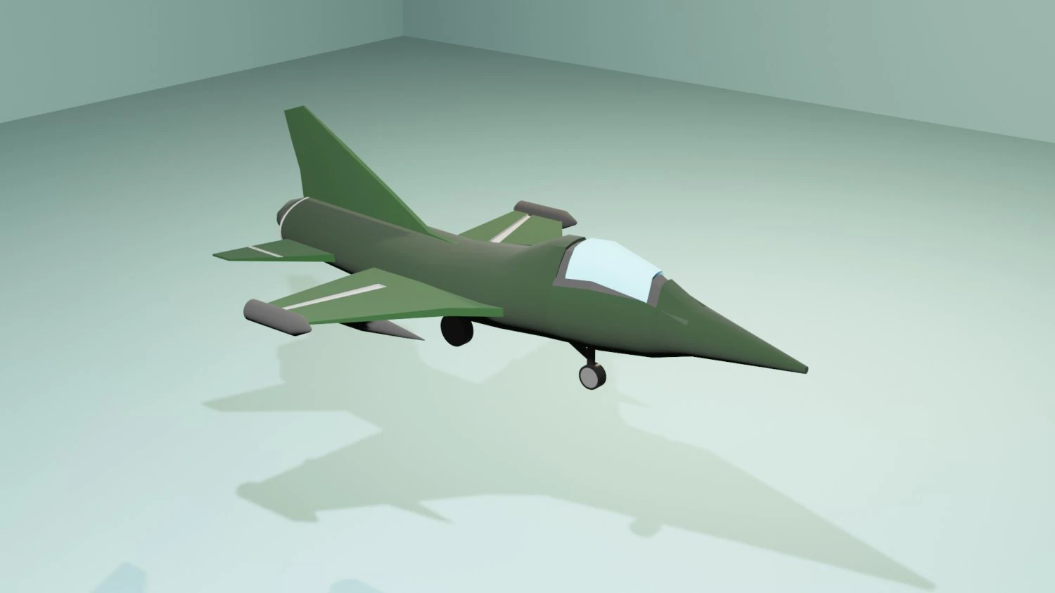 Military Airplane Low-poly 3D Model .c4d .max .obj .3ds .fbx .stl .blend 