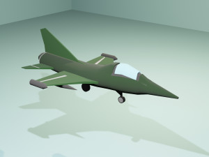 Military Airplane Low-poly 3D Model