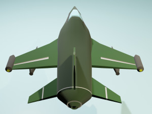 Military Airplane Low-poly 3Dモデル