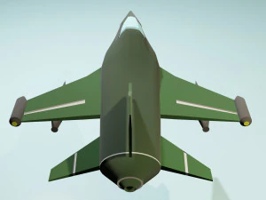 Military Airplane Low-poly 3D Model