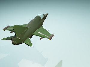Military Airplane Low-poly 3Dモデル