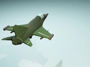 Military Airplane Low-poly 3D Model