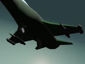 Military Airplane Low-poly 3D Model