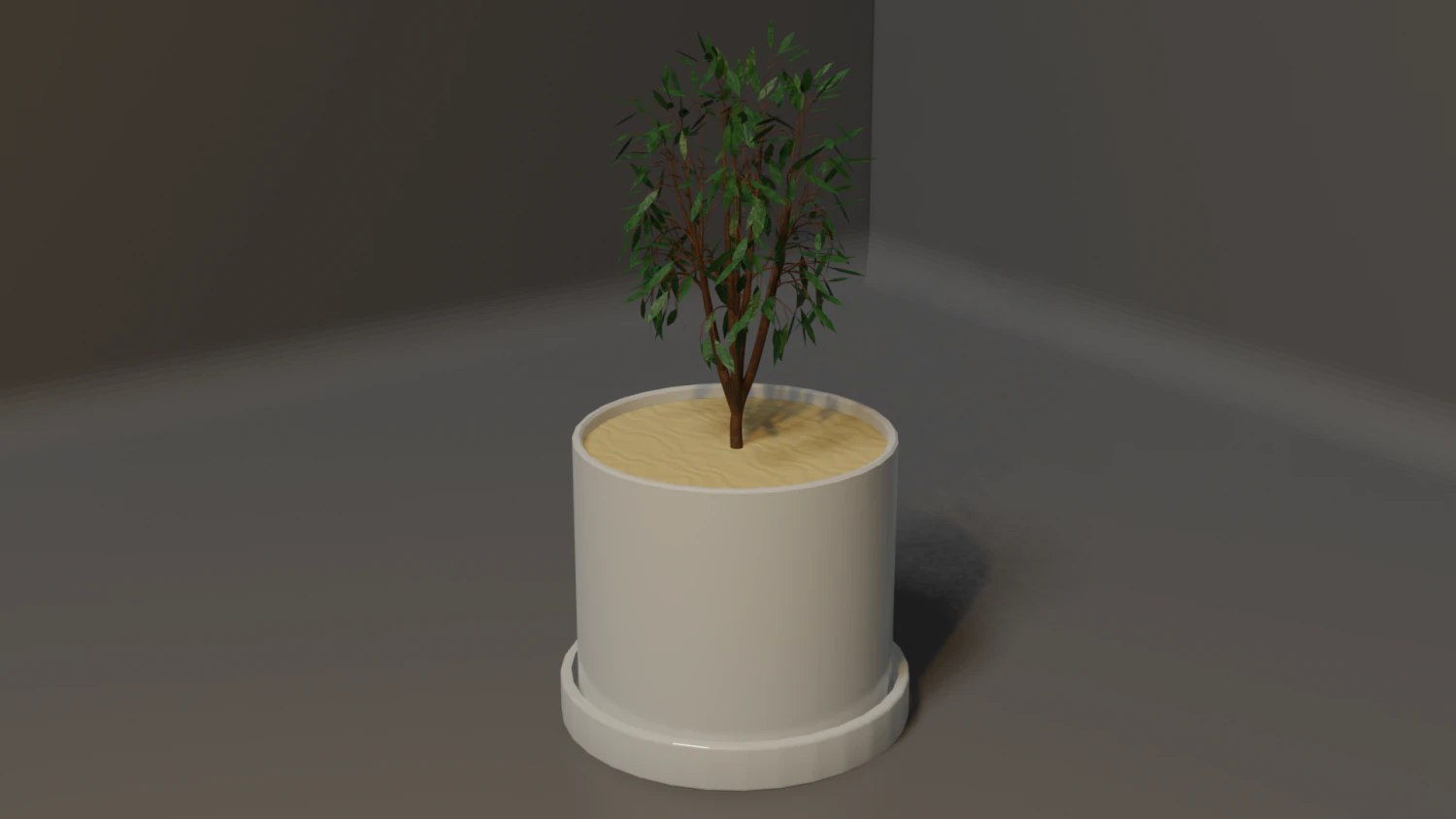 Potted Plant 3D Model .c4d .max .obj .3ds .fbx .stl .blend 