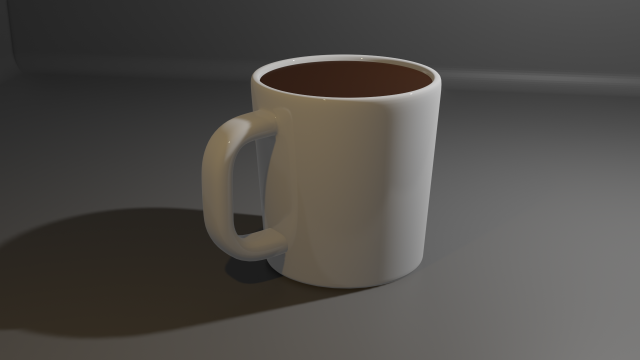 Cup With Coffee Model 3D .c4d .max .obj .3ds .fbx .stl .blend 