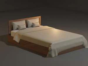 Cama N&oacute;rdica Doble Modelo 3D
