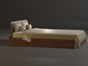 Double Nordic Bed Model 3D