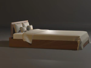 Double Nordic Bed 3D Model