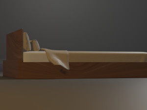 Double Nordic Bed Model 3D