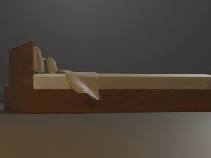 Double Nordic Bed 3D Model