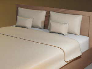Double Nordic Bed Model 3D