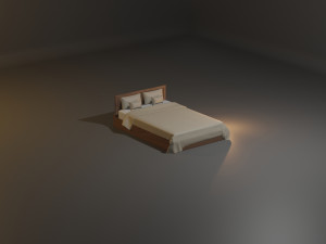 Double Nordic Bed Model 3D