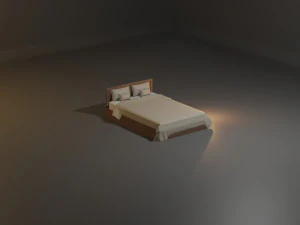 Double Nordic Bed 3D Model