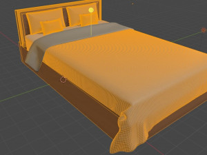 Double Nordic Bed Model 3D