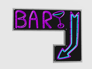 Neon signboard Modelo 3D