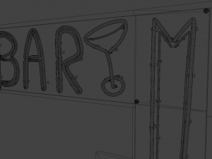 Neon signboard Modelo 3D