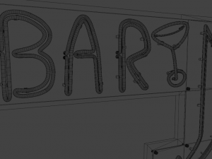 Neon signboard Modelo 3D