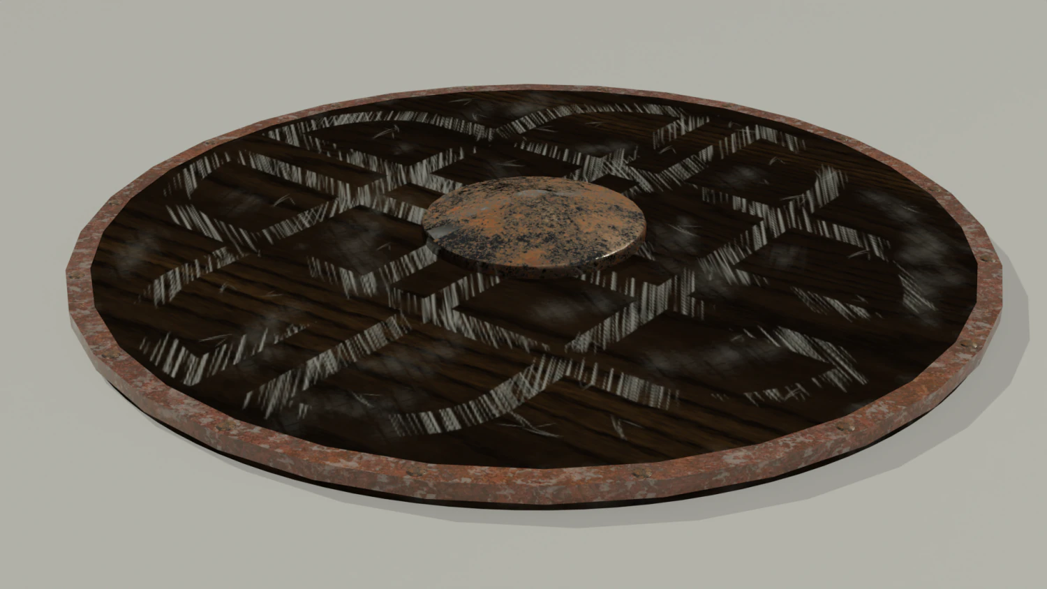 Viking shield 3D Model .c4d .max .obj .3ds .fbx .stl .blend 
