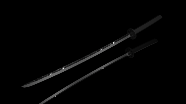 Katana Model 3D .c4d .max .obj .3ds .fbx .stl .blend 