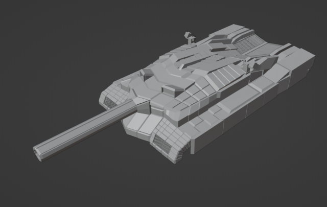 Tank 3D Model .c4d .max .obj .3ds .fbx .stl .blend 