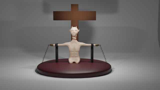 The trapped demon01 3D प्रिंट मॉडल .c4d .max .obj .3ds .fbx .stl .blend 