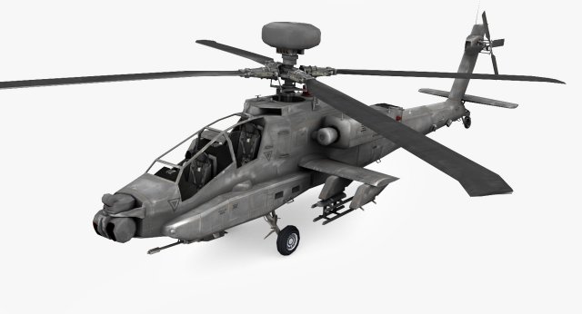 Apache AH-64D Longbow 3Dモデル .c4d .max .obj .3ds .fbx .stl .blend 