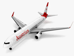Boeing 767-300ER austriackich linii lotniczych Model 3D