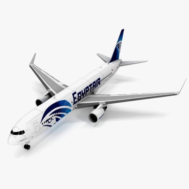Boeing 767-300ER Egyptair Airlines Modèle 3D .c4d .max .obj .3ds .fbx .stl .blend 