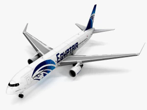 Boeing 767-300ER Compagnia aerea Egyptair Modello 3D