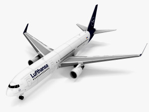 Boeing 767-300ER Lufthansa Airlines Model 3D