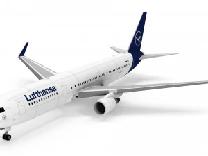 Boeing 767-300ER Lufthansa Airlines 3D Model