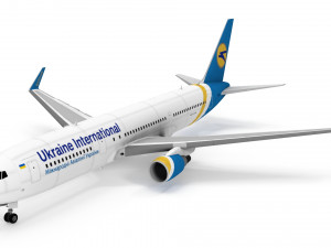 Boeing 767-300ER UIA Modello 3D
