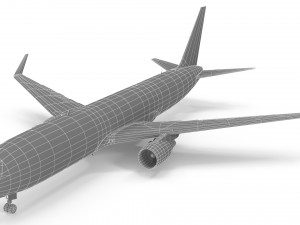 Boeing 767-300ER UIA Modello 3D