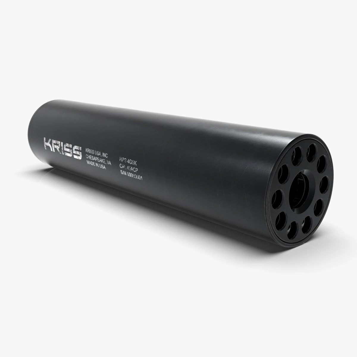 KRISS 4GSK Suppressor 3D Model .c4d .max .obj .3ds .fbx .stl .blend 