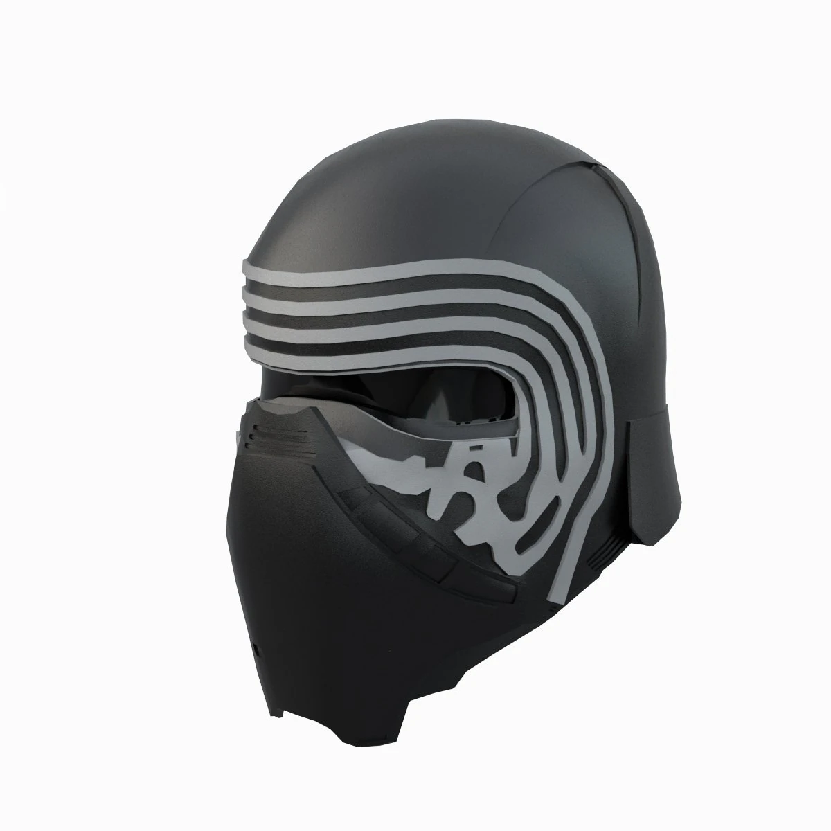 Kylo Ren Helmet 3D Model .c4d .max .obj .3ds .fbx .stl .blend