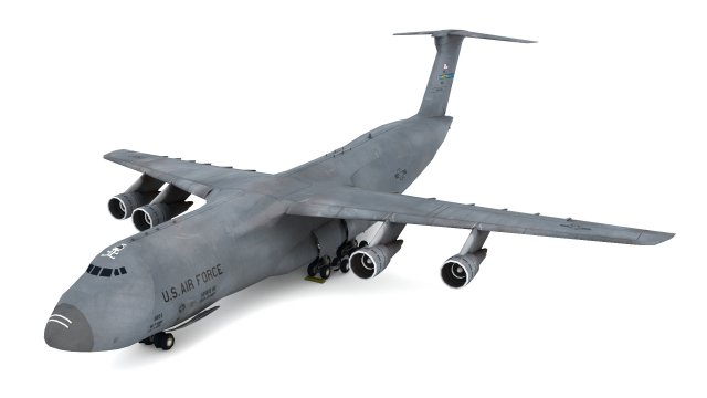 Lockheed C-5 Galaxy 3D मॉडल .c4d .max .obj .3ds .fbx .stl .blend 