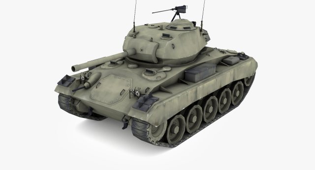 M24 Chaffee Modèle 3D .c4d .max .obj .3ds .fbx .stl .blend 
