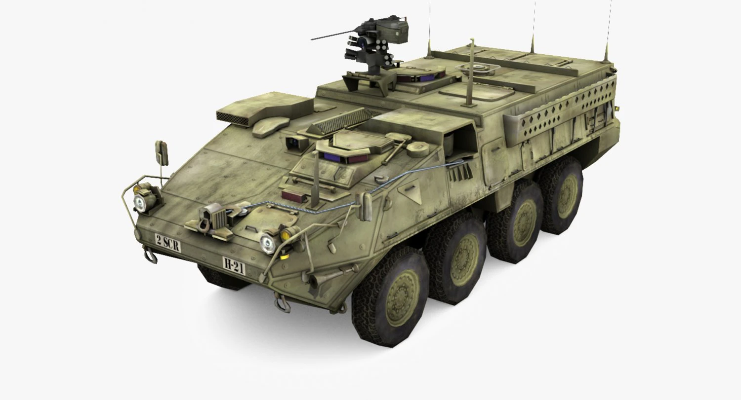 M1126 Stryker IVC 3D Model .c4d .max .obj .3ds .fbx .stl .blend 