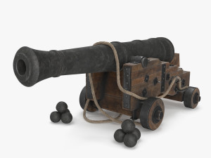 Medieval Cannon 3Dモデル