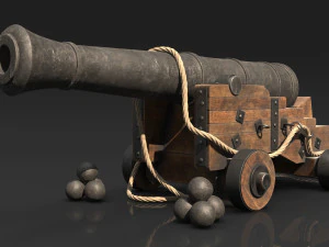 Medieval Cannon 3D Model