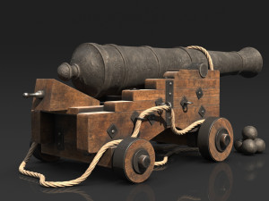 Medieval Cannon 3Dモデル