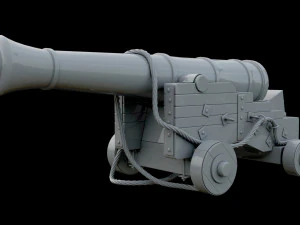 Medieval Cannon 3D Model