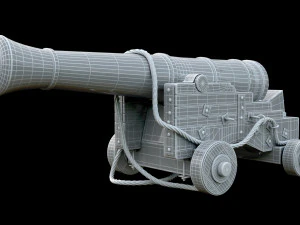Medieval Cannon 3D Model