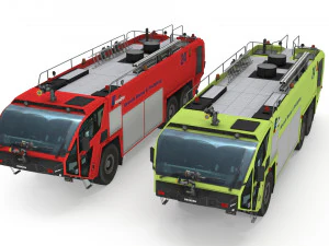 Oshkosh Forvet 3000 6x6 İtfaiye Aracı 3D Model
