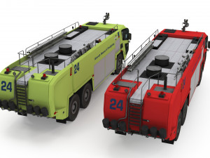Oshkosh Striker 3000 6x6 Firetruck Modelo 3D