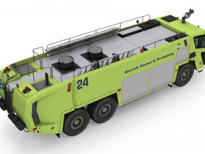 Oshkosh Striker 3000 6x6 Firetruck Modelo 3D