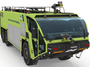 Oshkosh Striker 3000 6x6 Firetruck Modelo 3D