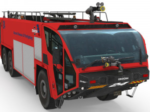 Oshkosh Striker 3000 6x6 Firetruck Modelo 3D