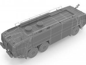 Oshkosh Striker 3000 6x6 Firetruck Modelo 3D