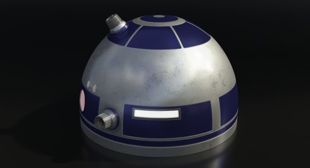 R2D2 Head 3D Model in Robot 3DExport